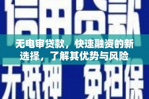 新会无电审贷款，快速融资的新选择，了解其优势与风险