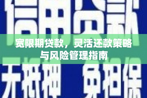 新会宽限期贷款，灵活还款策略与风险管理指南