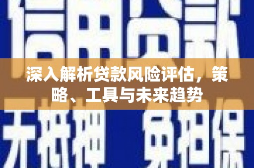 新会深入解析贷款风险评估，策略、工具与未来趋势