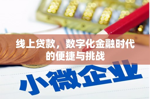 新会线上贷款，数字化金融时代的便捷与挑战