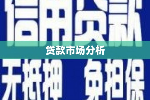 新会贷款市场分析