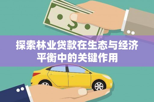新会探索林业贷款在生态与经济平衡中的关键作用