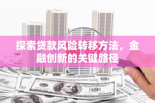 新会探索贷款风险转移方法，金融创新的关键路径