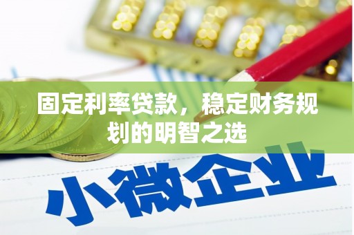 新会固定利率贷款，稳定财务规划的明智之选