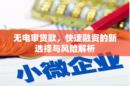 新会无电审贷款，快速融资的新选择与风险解析