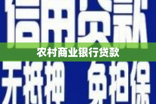 新会农村商业银行贷款