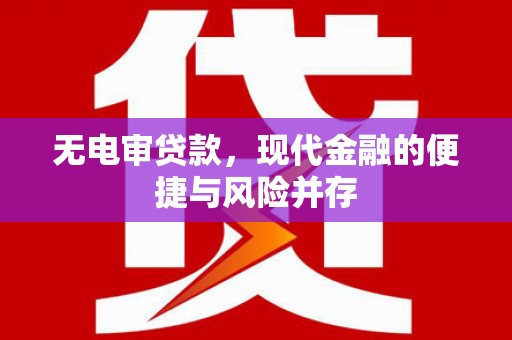 新会无电审贷款，现代金融的便捷与风险并存
