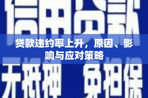 新会贷款违约率上升，原因、影响与应对策略