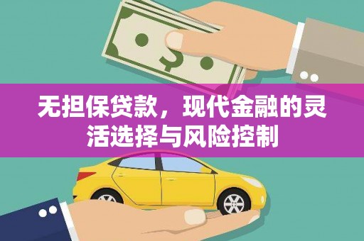 新会无担保贷款，现代金融的灵活选择与风险控制
