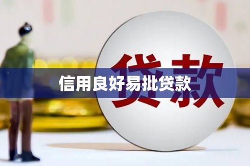 新会信用良好易批贷款