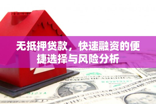 新会无抵押贷款，快速融资的便捷选择与风险分析