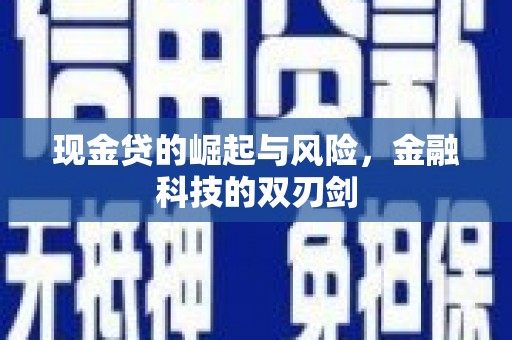 新会现金贷的崛起与风险，金融科技的双刃剑