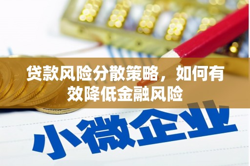 新会贷款风险分散策略，如何有效降低金融风险
