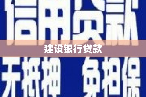 新会建设银行贷款