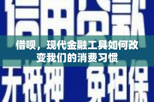 新会借呗，现代金融工具如何改变我们的消费习惯