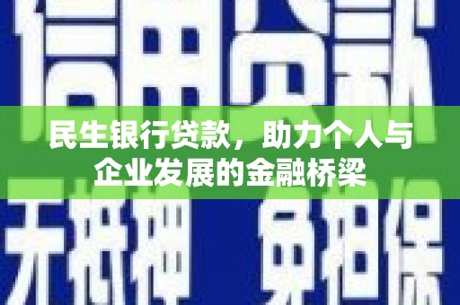 新会民生银行贷款，助力个人与企业发展的金融桥梁