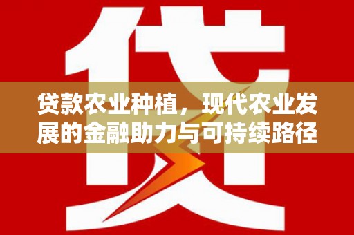 新会贷款农业种植，现代农业发展的金融助力与可持续路径