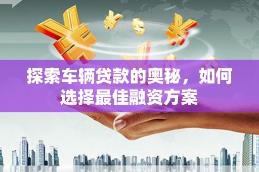 新会探索车辆贷款的奥秘，如何选择最佳融资方案