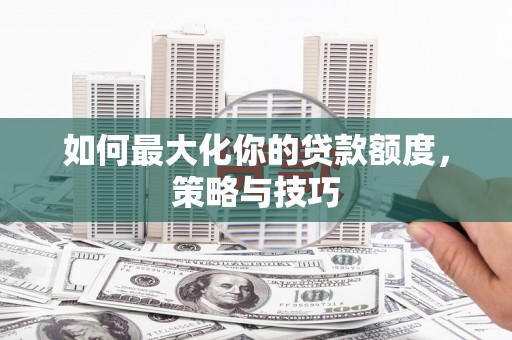 新会如何最大化你的贷款额度，策略与技巧