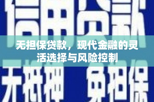 新会无担保贷款，现代金融的灵活选择与风险控制