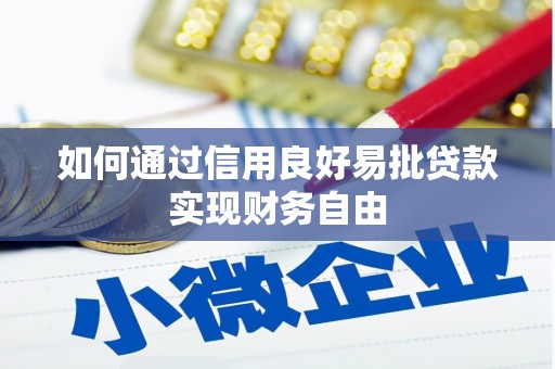 新会如何通过信用良好易批贷款实现财务自由