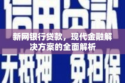 新会新网银行贷款，现代金融解决方案的全面解析