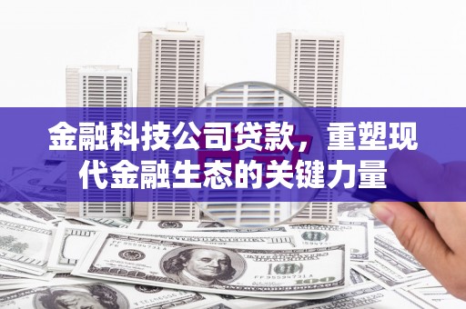 新会金融科技公司贷款，重塑现代金融生态的关键力量