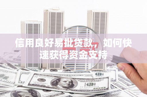 新会信用良好易批贷款，如何快速获得资金支持