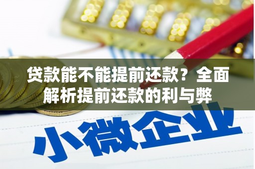新会贷款能不能提前还款？全面解析提前还款的利与弊
