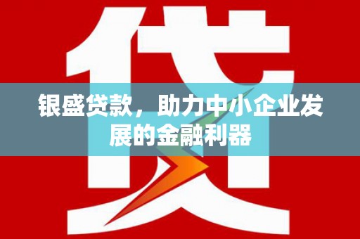 新会银盛贷款，助力中小企业发展的金融利器