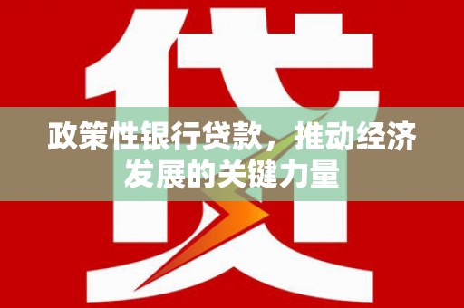 新会政策性银行贷款，推动经济发展的关键力量