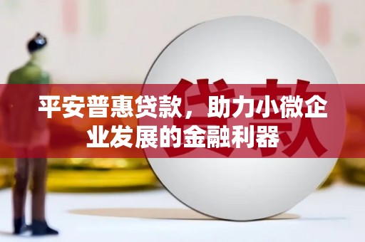 新会平安普惠贷款，助力小微企业发展的金融利器
