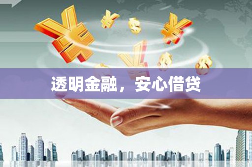 新会透明金融，安心借贷
