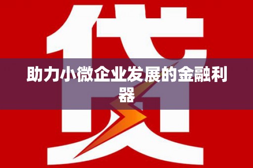 新会助力小微企业发展的金融利器
