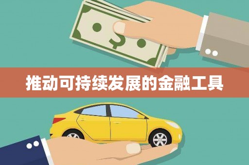 新会推动可持续发展的金融工具