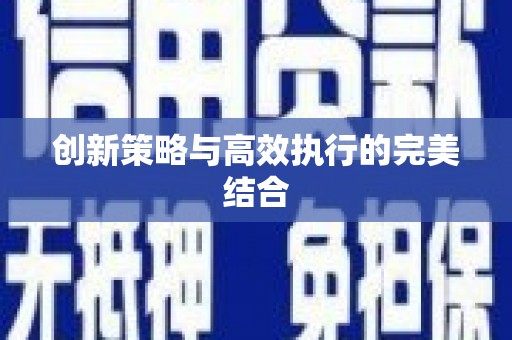 新会创新策略与高效执行的完美结合